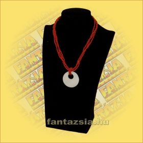 Nyaklánc Tengeri Kagyló Medállal,bordó