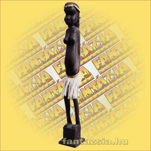 Maori-Asmat szobor 80 cm,lány