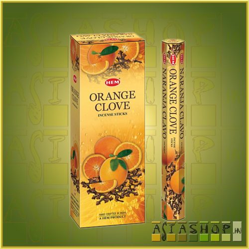 HEM Orange Clove/HEM Narancs Szegfűszeg illatú indiai füstölő