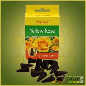   Kúpfüstölő Sárga Rózsa / Tulasi Yellow Rose Füstölő Kúp