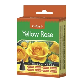   Kúpfüstölő Sárga Rózsa / Tulasi Yellow Rose Füstölő Kúp