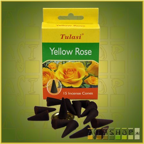 Kúpfüstölő Sárga Rózsa / Tulasi Yellow Rose Füstölő Kúp