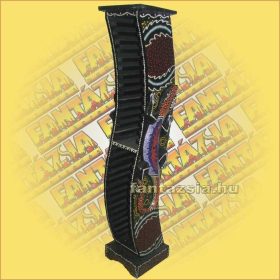   CD Tartó Trópusi Fából Aboriginal Festéssel íves gekkós