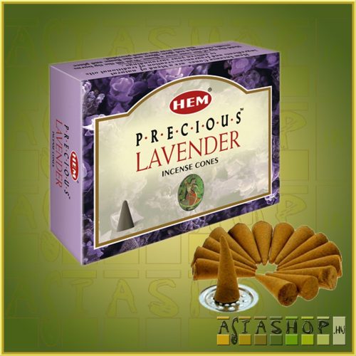 Kúpfüstölő Levendula / HEM Precious Lavender Füstölő Kúp