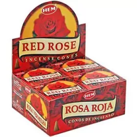 Kúpfüstölő Vörös Rózsa / HEM Red Rose Füstölő Kúp