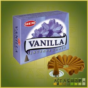 Kúpfüstölő Vanília / HEM Vanilla Füstölő Kúp