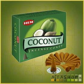 Kúpfüstölő  Kókusz / HEM  Coconut Füstölő Kúp