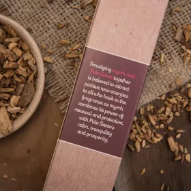   Sagrada Madre-Palo Santo with Myrrh-Palo Santo és Mirha Füstölőpálca