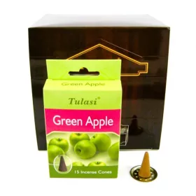   Kúpfüstölő Zöld Alma / Tulasi Green Apple Füstölő Kúp