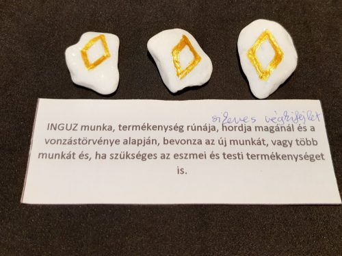 INGUZ-Rúna talizmán-görög márvány