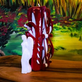 Faragott Gyertya Angyallal Bordó