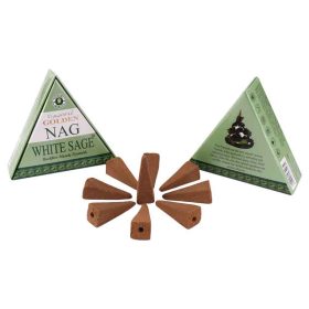   Golden Nag White Sage-Fehér Zsálya Back Flow Kúpfüstölők (folyékony füst)