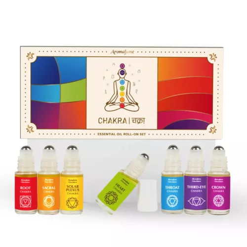 Aromafume-Hét Csakra Roll On  Esszenciális olajkeverék Szett