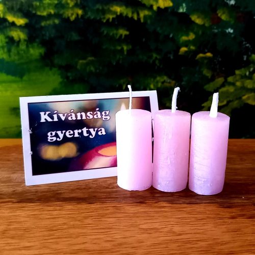 Kívánság gyertya-rózsaszín