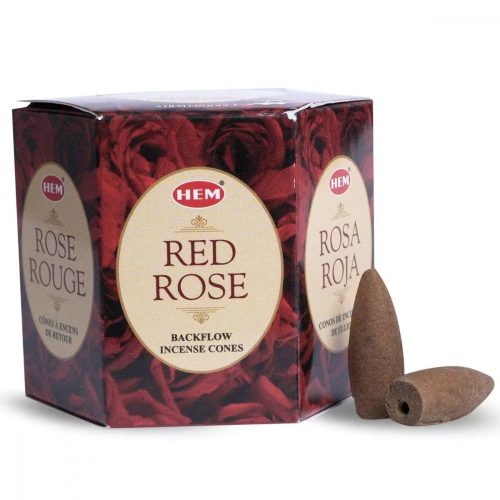 Hem Backflow-Red Rose-Vörös Rózsa Kúpfüstölő (folyékony füst)