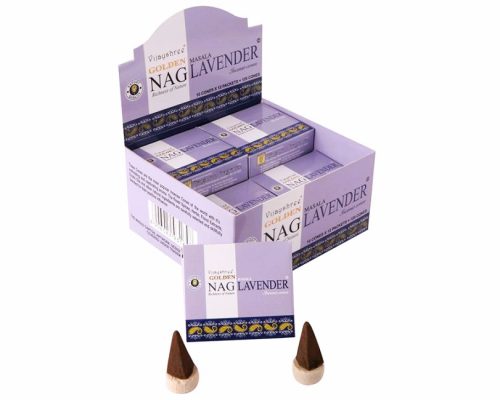Golden Nag Lavander-Levendula Masala Kúpfüstölő