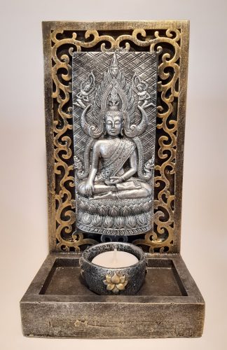 Buddha mécsestartó hátlappal II.