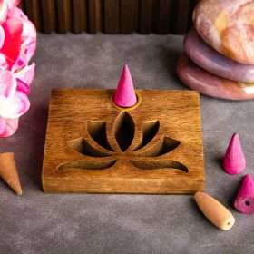   "Fa Lótusz"-Back Flow-lefelé áramlós-folyékony füst- füstölőtartó