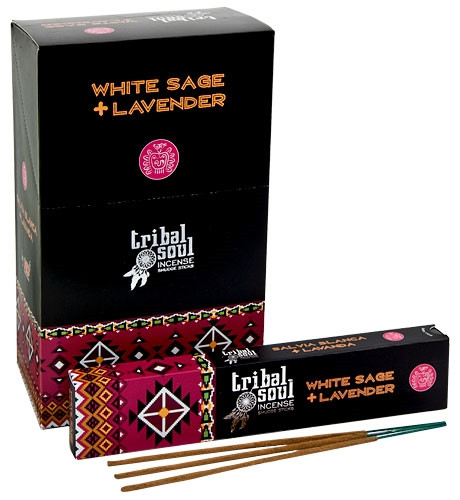 Tribal Soul-White Sage & Lavender-Fehér Zsálya és Levendula Masala Füstölő