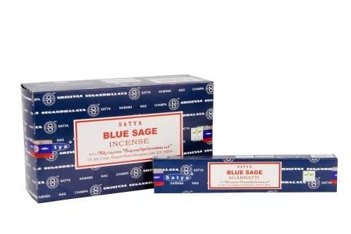 Satya Blue Sage - Kék Zsálya masala füstölő – Indiai