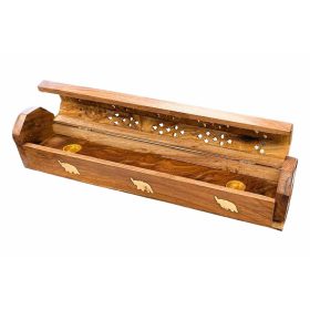 Füstölőtartó box/doboz áttört Elefánt díszítéssel 