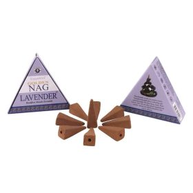   Golden Nag Lavender-Levendula Back Flow Kúpfüstölők (folyékony füst)