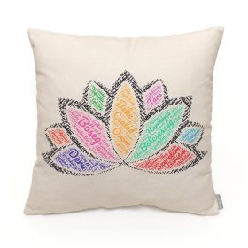 Díszpárna – Lótusz Magyar Pozitív Üzenetekkel 