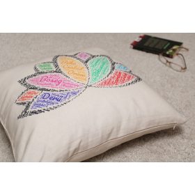 Díszpárna – Lótusz Magyar Pozitív Üzenetekkel 