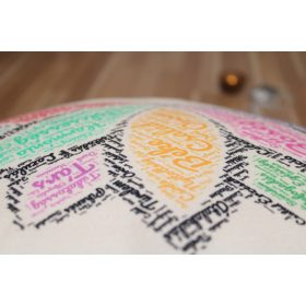   Nagy méretű Meditációs párna - Lótusz Magyar Pozítiv Üzenetekkel